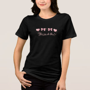 Süße rosa Schleife Motivations-Ästhetik-T-Shirt-De Tri-Blend Shirt