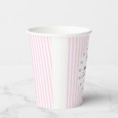 Süße rosa Schleife zum ersten Geburtstag  Pappbecher (Rechts)