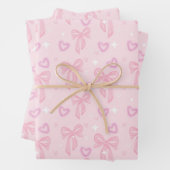 Süße rosa Schleifen Geschenkpapier Set (Beispiel)