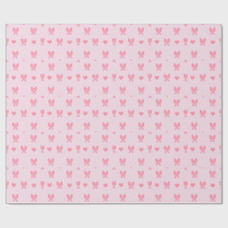 Süße rosa Schleifen und Herzen Coque Geschenkpapier