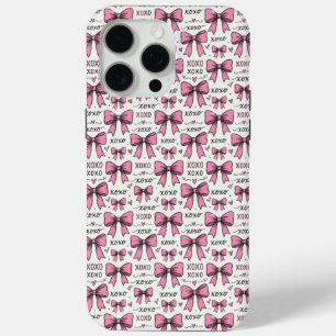 Süße rosa Schleifen XOXO Doodle Coquette Muster Case-Mate iPhone Hülle