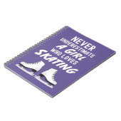 Süße rosa Schlittschuh-Geschenke für Mädchen Kinde Notizblock (Linke Seite)