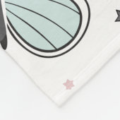 Süße rosa Schmetterling-Monogramm-Kinder  Fleecedecke (Ecke)