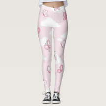 Süße rosa Schmetterling-Pastell-Muster Yoga-Hose f