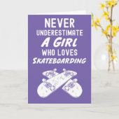 Süße rosa Skateboardkarten für Mädchen Skateboard Karte (Gelbe Blume)