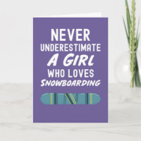 Süße rosa Snowboard-Karten für Baby-Mädchen Kinder