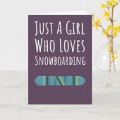 Süße rosa Snowboarder-Karten für Mädchen Winterspo Karte (Gelbe Blume)