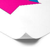 Süße rosa Stern Regenbogen Illustration Poster (Ecke)