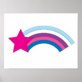 Süße rosa Stern Regenbogen Illustration Poster (Vorne)