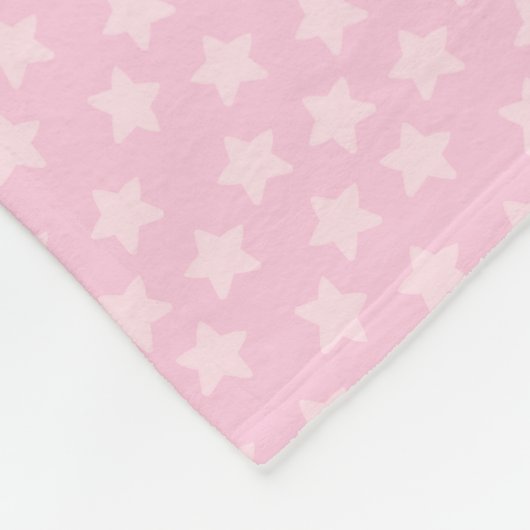 Süße rosa Sterne Fleecedecke (Ecke)