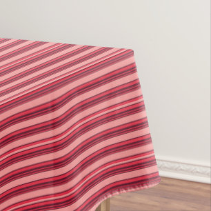 Süße rosa Streifen Tischdecke