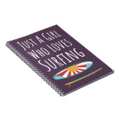 Süße rosa Surfer-Geschenke für Baby Mädchen Kinder Notizblock (Rechte Seite)