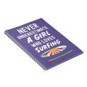 Süße Rosa-Surfer-Geschenke für Kinder Mädchen Surf Notizblock (Rechte Seite)