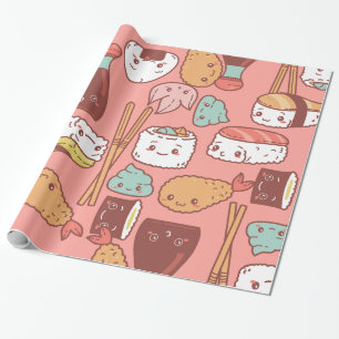 süße rosa Sushi Tempura cute Geschenkpapier