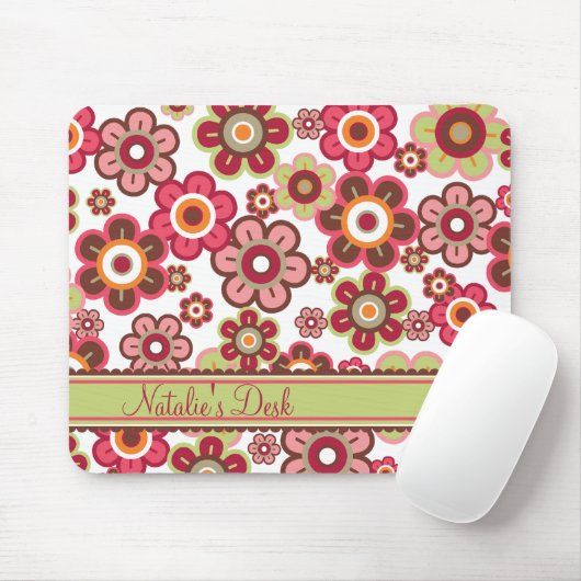 Süße rosa Süßigkeits-Gänseblümchen-Blumen-Girly Mousepad (Mit Mouse)