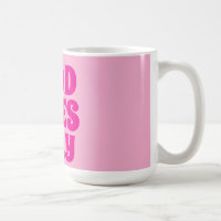 Süße rosa Tasse, die sofort zum Lächeln bringt