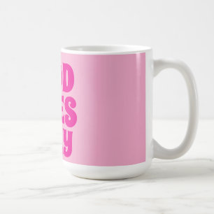 Süße rosa Tasse, die sofort zum Lächeln bringt Kaffeetasse