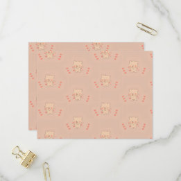Süße rosa Teddybär-Babymädchen-Shower-Einladung Einladungspostkarte