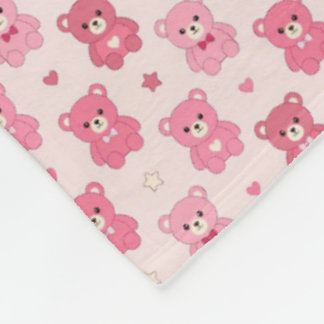 Süße rosa Teddybär-Kinderzimmerdecke Fleecedecke
