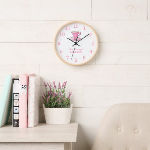 Süße rosa Teetasse   Es ist immer Teestunden in de Uhr