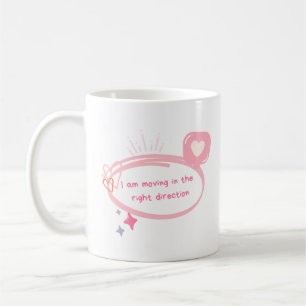 Süße rosa texturierte Kaffeetasse