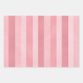 Süße rosa texturierte Streifenmuster Geschenkpapier Set (Vorderseite 2)