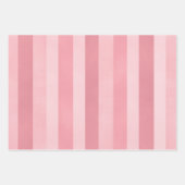 Süße rosa texturierte Streifenmuster Geschenkpapier Set (Vorderseite)