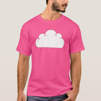 Süße rosa Umrisswolke – Minimaler Kawaii-Stil T-Shirt