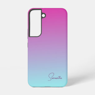 Süße rosa und blaue Zuckerwatte-Ombre Samsung Galaxy Hülle