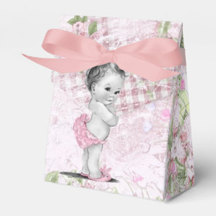 Süße rosa und grüne Babyparty-Geschenkboxen Geschenkschachtel