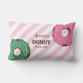 Süße rosa und grüne Donut-Baby-Wurfkissen Lendenkissen (Rückseite)