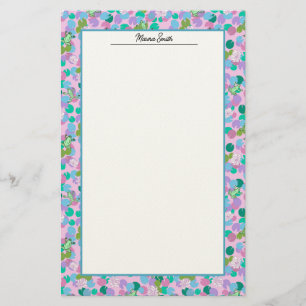 Süße rosa und grüne Frösche Persönlich Briefpapier