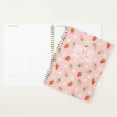Süße rosa und rote Erdbeeren Monogramm Tagesplaner Planer (Anzeige)