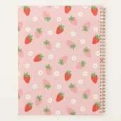 Süße rosa und rote Erdbeeren Monogramm Tagesplaner Planer (Rückseite)