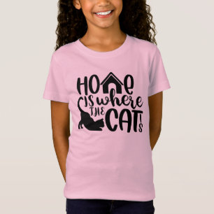 Süße rosa und violette Herzen Pfoten-Muster mit in T-Shirt