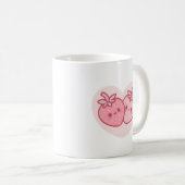 Süße rosa Valentinstag-Erdbeeren Kaffeetasse (VorderseiteRechts)