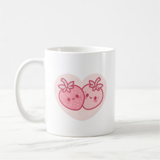 Süße rosa Valentinstag-Erdbeeren Kaffeetasse