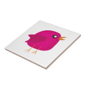 Süße rosa Vogelillustration Fliese (Seite)