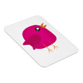 Süße rosa Vogelillustration Magnet (Rechte Seite)