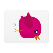 Süße rosa Vogelillustration Magnet (Horizontal)
