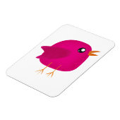 Süße rosa Vogelillustration Magnet (Linke Seite)