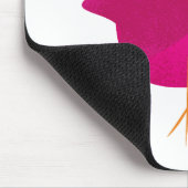 Süße rosa Vogelillustration Mousepad (Ecke)