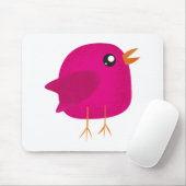 Süße rosa Vogelillustration Mousepad (Mit Mouse)