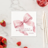 Süße rosa Wasserfarbe-Bogen-Baby-Party Serviette (Beispiel)