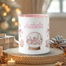 Süße rosa Weihnachts-Gingerbread-Cookies-Name
