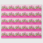 Süße rosa Weihnachts-Pfefferkuchen Geschenkpapier (Flach)