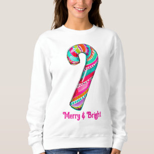 Süße rosa Weihnachts-Zuckerrohr-Hemd im Preppy-Sti Sweatshirt