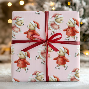 Süße rosa Weihnachtsgeschenk-Verpackungspapier Geschenkpapier