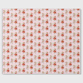 Süße rosa Weihnachtsgeschenk-Verpackungspapier Geschenkpapier (Flach)