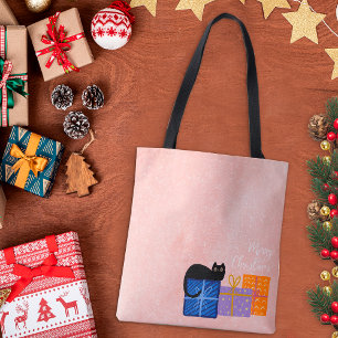 Süße rosa Weihnachtsgeschenke für Katzenbesitzer Tasche